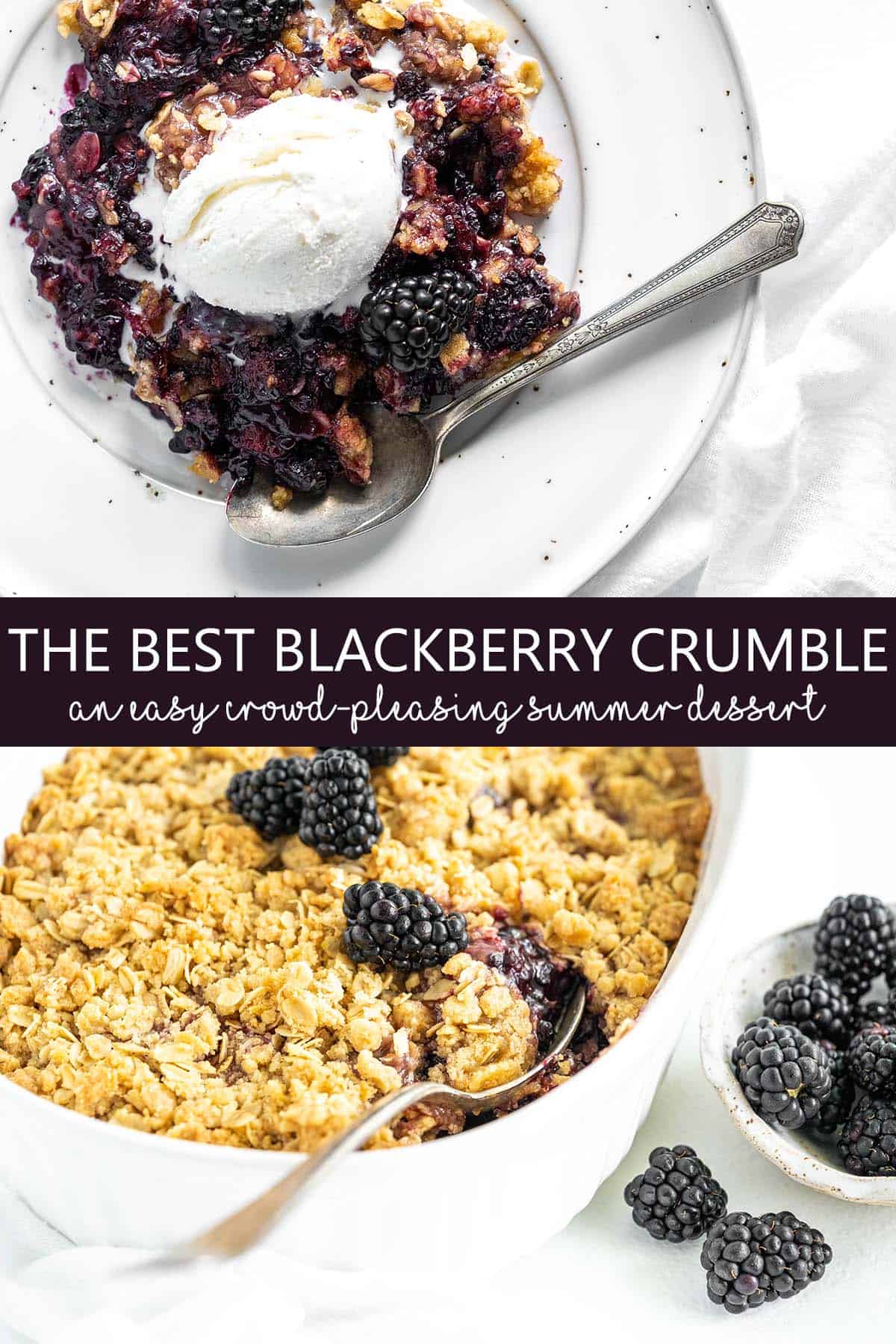 blackberry crumble recipe pin