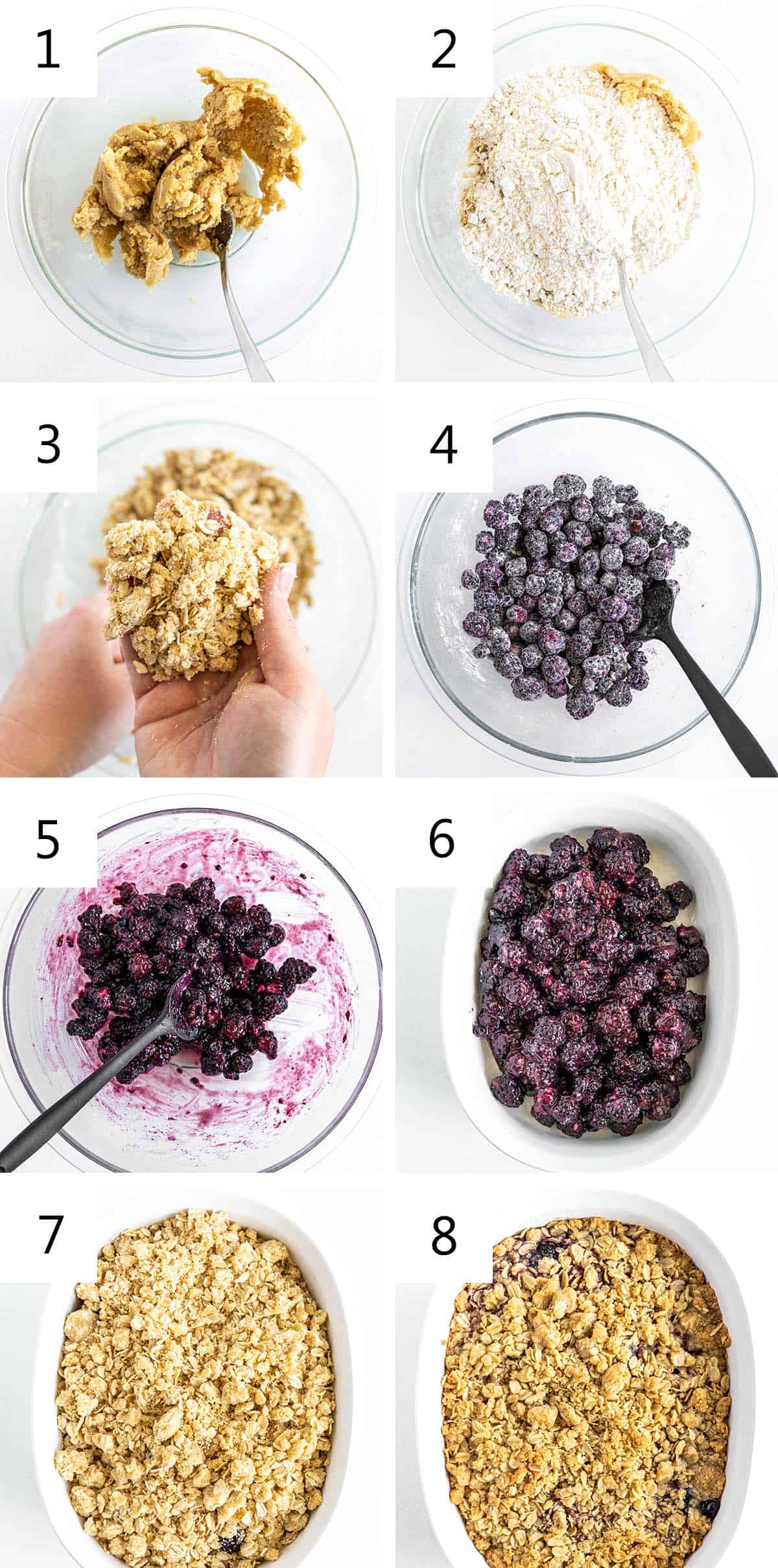 how to make blackberry crumble collage