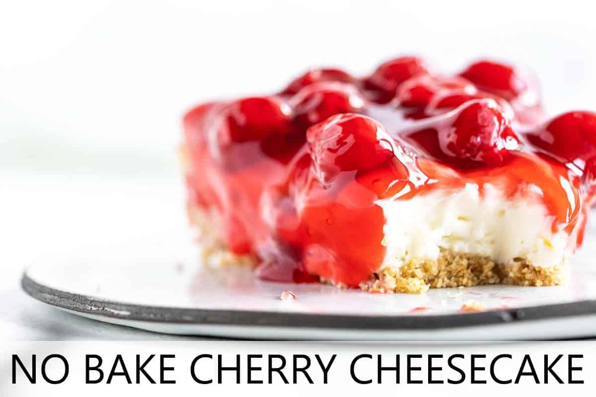 no bake cheesecake with cherry filling with description