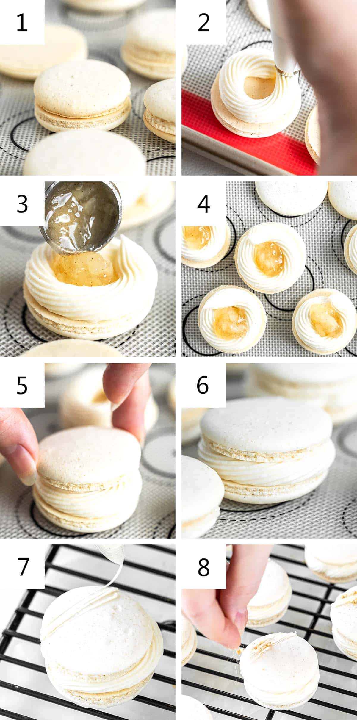 how to fill and decorate macarons