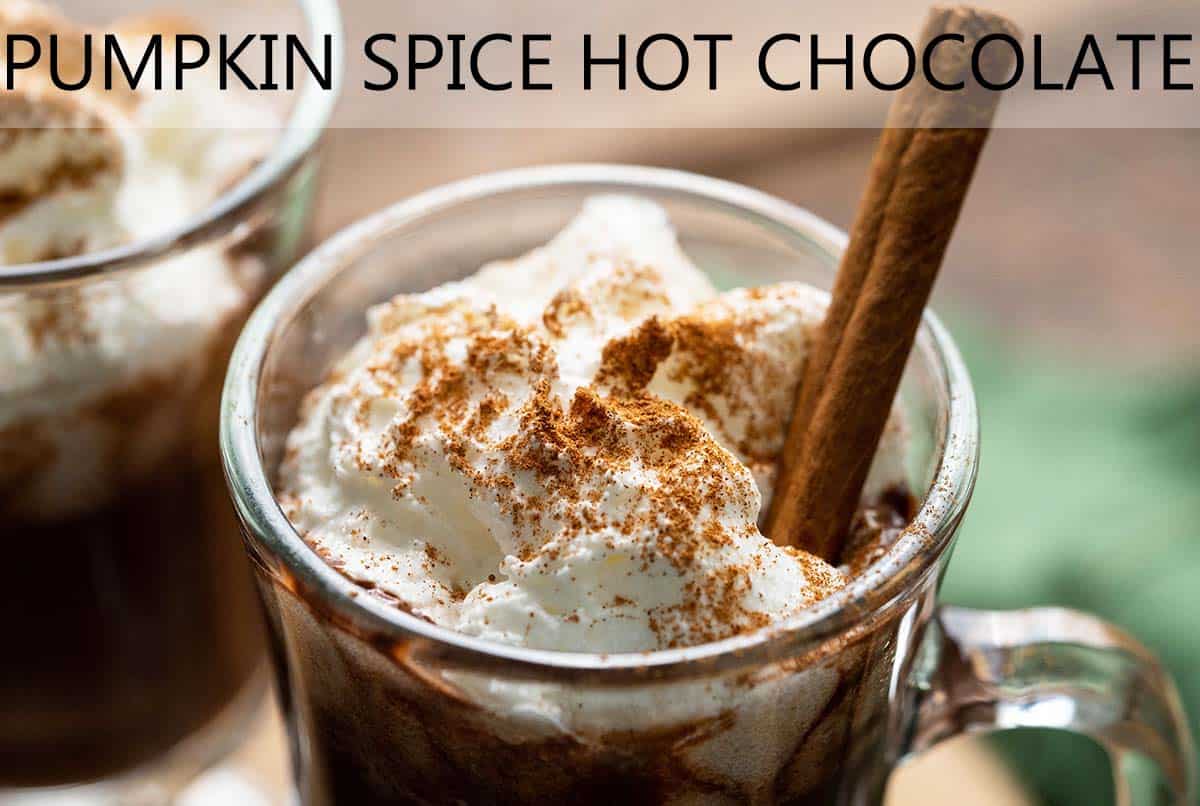 pumpkin spice hot chocolate with description