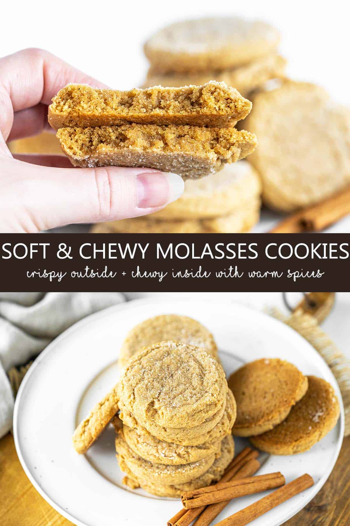 molasses cookies recipe pin