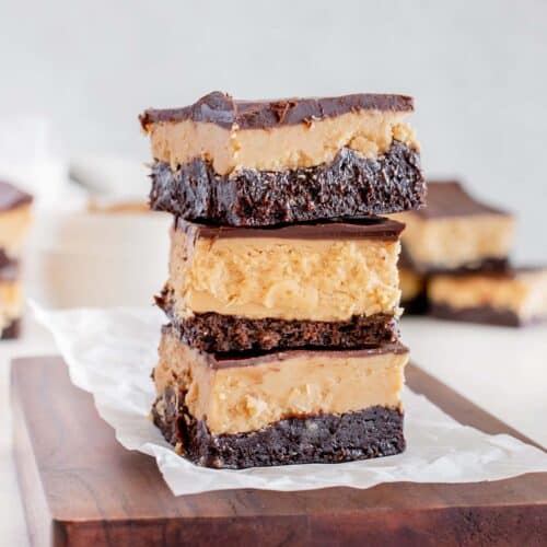 chocolate peanut butter brownies recipe featured image